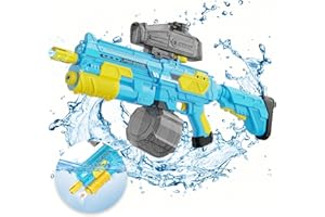 TOMOROY Elektrische Wasserpistole, Automatische Wasserpistole Elektrisch 1350CC Hohe Kapazität Reichweite 10-13 M, Spielzeug Wasserpistole für Kinder Erwachsene Sommer Schwimmbad Party Strand im Freien