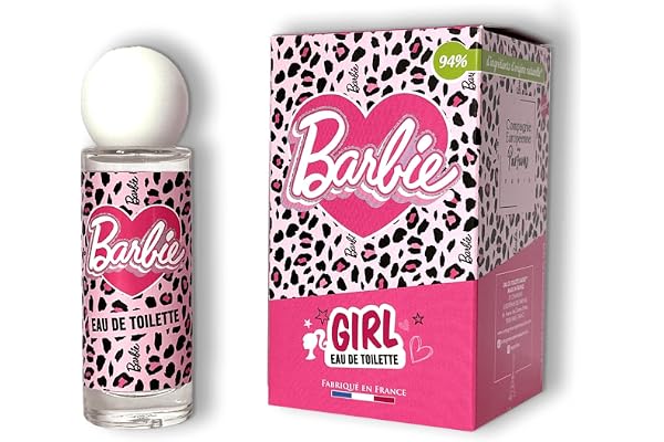 Eau de Toilette GIRL enfant fille 30ml parfum senteur coco-vanille-fleurs blanches Fabriquée en France Barbie™ @2025 Mattel.
