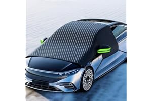 Gnkdfon Frontscheibenabdeckung Winter, Windschutzscheibenabdeckung Auto mit Türgriffe Abdecken,Faltbare Scheibenabdeckung Frontscheibe Auto für Gegen Schnee, EIS, Frost, Staub