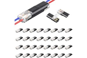 YESLUSY 40 Connecteur 12 V, cCnnecteur Electrique Etanche, 2 Pôles, 2 Broches, Connexion à Sertir Rapide pour Câbles de Calibre 18-22 AWG
