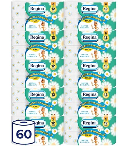 Regina Lot de 18 rouleaux à 2 plis | 50 feuilles par rouleau | Grande absorption, épaisse et résistante | Papier 100% certifié FSC Regina Lot de 18 rouleaux à 2 plis | 50 feuilles par rouleau | Grande absorption, épaisse et résistante | Papier 100% certifié FSC