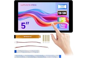 Waveshare 5inch DSI Capacitive Touch Display, Compatible with Raspberry Pi 5/4B/3B+/3A+, 720 × 1280, IPS, Optical Bonding Tou
