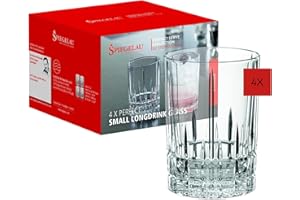 Spiegelau & Nachtmann 4500172 Perfect Serve Szklanki do long drinków, małe, ze szkła kryształowego, 240 ml, 4 szt. w zestawie