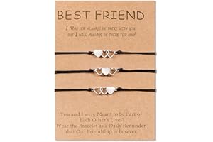 SUNSH 2/3 pezzi Best Friends Bracciale Amicizia BFF Bestie Coppia Distanza Abbinabile Relazione regolabile Braccialetti Regali per lui La sua fidanzata Fidanzato