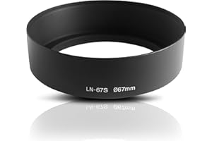 Ares Foto® 67mm Ø Metall Sonnenblende Gegenlichtblende Streulichtblende Lens Hood. CNC-gefrästes Aluminium. Zum Aufschrauben auf Objektiv-Filtergewinde. Für Canon Sony Nikon Tamron Sigma Olympus Fujifilm Pentax