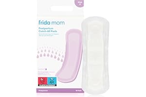 Frida Mom Lot de 18 serviettes hygiéniques post-partum pour soins féminins anti-fuites, 6 couches de protection pour une absorption maximale