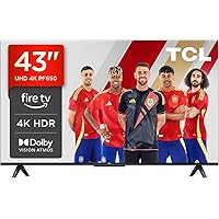 TCL 43PF650, 43" 4K UHD Smart TV, Fire TV (Dolby Vision, Dolby Atmos, DTS, HDR 10, Alexa Integrado, Airplay2, Miracast)