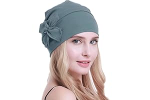 osvyo Baumwolle Chemo-Turbane Kopfbedeckung Beanie Mütze Kappe für Frauen Krebs Patienten Haarausfall