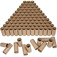 HESESOH 100 Pack Cardboard Tubes for Crafts - 1.57 x 3.94 Inches - Brown Toilet Paper Empty Rolls Round Thick Tubes Sturdy for Classroom Family Handmade DIY Projects, DTU1