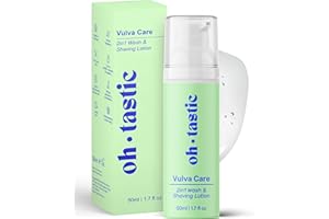 ‎OHTASTIC 2in1 Intim Wash & Shaving Gel - Anti Rasierpickel & Rasurbrand Formel mit Jojobaöl & Milchsäure, Sensitive Waschlotion & Rasierschaum Damen, Intimrasur Rasiergel für Frauen - ohtastic (50ml)