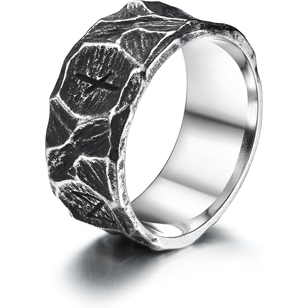 Jewelry Legit Anello Millepiedi Gotico In Acciaio Inossidabile - Design Drago E Teschio Punk Per Uomo E Donna (Taglia 7-13) Handmade Gothic Jewelry - 11