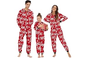 MoneRffi Weihnachts Pyjama Familie Set,Matching Christmas Pyjamas Couple Set,Weihnachtspyjama Familie Outfit Weihnachten Schlafanzug für Damen Herren Kinder