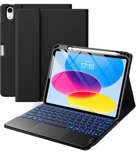 KBCASE Schutzhülle Mit Tastatur Für IPad 10./A16 11. Generation – Abnehmbar, Hintergrundbeleuchtung, Stifthalter
