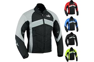 Dimex Mens Motorcycle Waterproof Cordura Textile Jacket Motorbike CE Armours