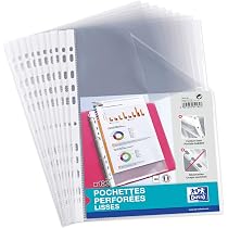 Pochette Porte Document Lychico Lot De 12 Pochettes Perforées En Plastique A4 à 11 Trous Pochette Classeur Pochette Porte Document Lychico Lot De 12 Pochettes Perforées En Plastique A4 à 11 Trous Pochette Classeur