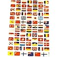 Fat-catz-copy-catz 3x sheets of Flags of the World Country Stickers for kids Girls boys, craft, scrap books, card making, gift party bags 270+ stickers
