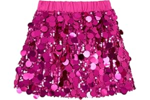 Miipat Gonne di Paillettes Ragazze alla Moda Skorts per Bambine Paillettes Scintillanti MiniGonne Danza Compleanno Principessa Festa Bambini Gonna per Ragazze