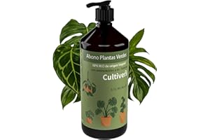 CULTIVERS Abono Plantas Verdes Líquido 1 L para Interior y Exterior NPK 3-4-4 con Aminoácidos y Ácidos Fúlvicos | Favorece el Verdor Natural y el Crecimiento Equilibrado