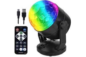 CATPOWER Batteriebetrieben Discokugel Partylicht mit Fernbedienung, musikgesteuert, tragbar für draußen und drinnen, USB-Stecker, DJ Licht, Party Gadgets, Discolicht, Stroboskop-Bühnenlicht