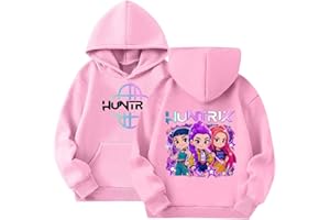 WOGOYO Sweats à Capuche Kpop D-Demons H-Hunters Merch pour Fille Imprimés Huntrix Huntr/X Rumi Mira Zoey Pull à Manches Longues Kpop Witch Hauts Décontractés Hoodie
