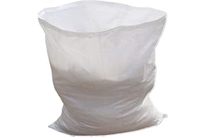 EQUIP247UK White Woven Polypropylene Rubble Builder Sacks Bags 20 x 30 (50cm x 75cm) - Heavy Duty (20)