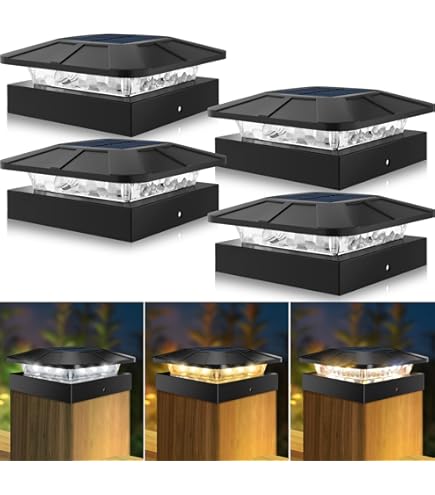 Paallamp Solar LED-lamp voor palen, tuinpaalkappen, palen vergelijkbaar met GL067SSDU met 2 adapters in roestvrij staal en kunststof | GL067SSEZ