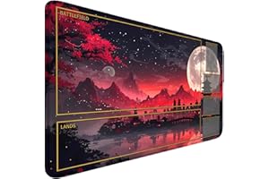 SMATCAMP MTG Playmat, 24" x 14" MTG Playmat with Zones, Stitched Edges Game Play Mat Trading Card Game Playmats Mouse Pad Smooth Rubber Surface TCG Game Mat with Storage Bag