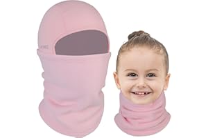 Arcweg Kominiarka dla dzieci maska narciarska termiczna polarowa kominiarka ocieplacz na szyję zimowa wiatroszczelna maska z kapturem pasuje pod kaski kominiarka dla chłopców dziewcząt zimą do jazdy