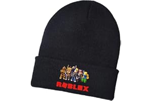 PYTRARTY Rob-Lox Mütze Schwarz，Rob-Lox Strickmütze，Rob-Lox Mutze，Unisex Rob-Lox Mütze，Winter Beanies Mütze Warm，Skikappen，EIN Geschenk für Fans(T-3)