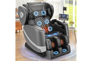 ‎FURNIMAT Massagesessel Ganzkörper, Zero Gravity Relaxsessel Massagestühle mit Taillen- und Beinheizung, Komfort-Airbags, Fußrollen, 10 Massagerollen, Bluetooth-Lautsprecher, Fernbedienung
