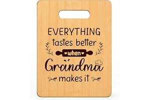 Leebbsin Grandma Gifts, Mothers Day/Birthday Gifts for Grandma- Heartwarming Grandma Chopping Board with Cute Patterns- Gifts Presents for Grandma Nan Nanny Granny, 11" x 8.5