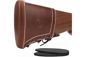 Tourbn Cuscinetti di recupero in vera pelle per fucile da caccia pistola Stock Pad regolabile Buttstock Cover