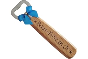 BOMOSKI Beau Frère en or - Décapsuleur en Bois Personnalisé sur 2 Faces Cadeau Anniversaire Beau Frère Ouvre Bouteille Original - Accessoire de Cuisine Unique