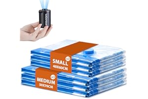 MONVANE Vacuum Compression Storage Bags for Clothes - 6 Pack Reusable Space Saver Bags with Wireless Electric Air Pump for travel (3 M + 3 S)