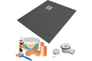 THERMOPANEL SF Trays with Drains - [Multi-Listing] (Corner Drain with Tanking Kit, 800 x 800 x 20mm)