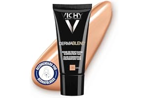 Vichy Dermablend Fondotinta Correttore Fluido, Alta Coprenza Senza Effetto Maschera, Tenuta 16H, Imperfezioni Nascoste e Pelle Radiosa, Per Tutti i Tipi di Pelle, Tonalità: 35, 30 ml