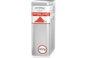 ‎SPICEBAR GEWÜRZKÜCHE Spicebar Gewürze - Paprika edelsüß (rot) - Bio Paprikapulver - Paprikagewürz gemahlen im XL-Streuer (450g)