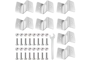 Runup 8 pezzi staffa per pannello solare a Z, pannello solare in alluminio per il montaggio, staffa per pannello solare con dadi e bulloni, pannello solare per tetto piatto camper pareti barca