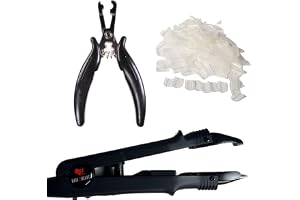 Hair2heart Rebonding Set: Professionellt hårförlängningskit med värmepincett, rebonds och U-Tip tång