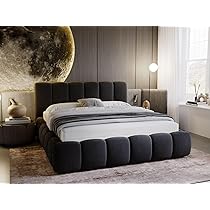 Lit Tapissé Avec Coffre De Rangement Rabattable Norena