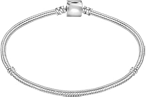 Andante-Stones Bracelet Argent 925 Stering 23 CM 23 CM Bead Clip pour pour Perles European Beads + Étui en Organza