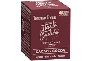 HAUTE COUTURE - Tinte para Ropa y Textil Marrón - 350g - Cacao - Tinte Textil Todo en uno - Listo Para Teñir Ropa y Tejidos
