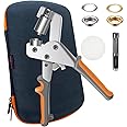 HAPDEN Heavy Duty Grommet Kit with Bag and 200 pcs 10mm Grommets, Complete Eyelet & Grommet Tool Kit for DIY Tarp Ring Repair and Installation