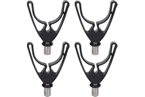 Wenxiaw Supporti per Canna da Pesca alla Carpa Poggia Canna da Pesca per Baccelli da Pesca, Bastoncini da Banca, Pesca alla Carpa, Testa a U, Porta Canne da Pesca, Manico, 4 Pezzi