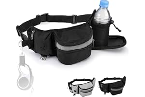 ZESTEFY Leckerlibeutel Hundetraining, Robuste Bauchtasche mit Kotbeutelspender, Flaschenhalter, Reflektor & Verstellbarem Gurt – Wasserdichtes Hundezubehör für Gassi, Training & Outdoor
