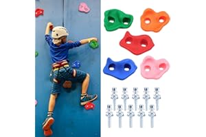 jiuzcare Escalade Enfant Exterieur Kit d'escalade PoignéEs d'escalade pour Mur d'escalade Prise d'escalade Enfants Le De Roches Ensemble De Pierres Escalade Materiel avec MatéRiel De Fixation