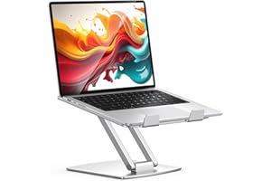 CIRYCASE Laptop Stand for Desk, Adjustable Laptop Riser, Aluminum Ergonomic Computer Stand Holder for Good Posture, Ventilated Cooling & Portable, Compatible with MacBook Air/Pro, All Notebooks 10-16"