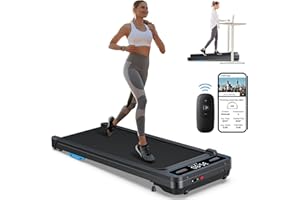 CARDIRUN Walking Pad Treadmill with Incline, 2 in 1 Standing Under Desk Treadmill for Home Small, 2.5HP 5%-8% Incline Portable Mini Walking Treadmill with Voice & App & Remote Control, 300 lb Capacity