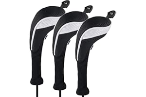 Andux 3 Pack Long Neck Golf Hybrid Club Head Covers Interchangeable No. Tag CTMT-01