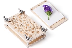 Aboofx Mini Flower Press Kit, Pocket Flower Press Kit for Pressing Plants, Leaves, Herbs, Micro Flowers Pressing Outdoor for The Beginners, Arts Craft Lovers, Classroom, Traveling, 2.5 x 4 Inch